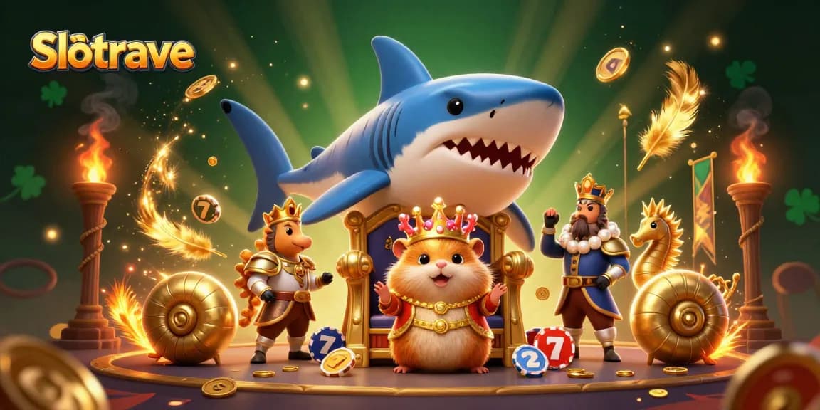 Experience Slotrave's immersive casino scene featuring lively characters, dynamic action, and vibrant gaming elements.