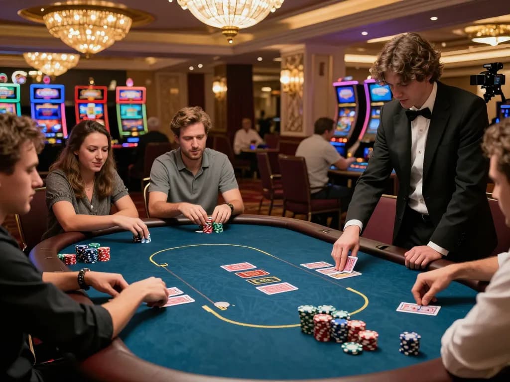 Players strategizing in an exciting SC88 poker game at a luxury casino table