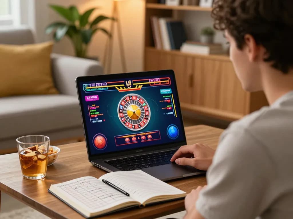 Engaging in strategic online roulette gameplay at lv 88 from a cozy home setting