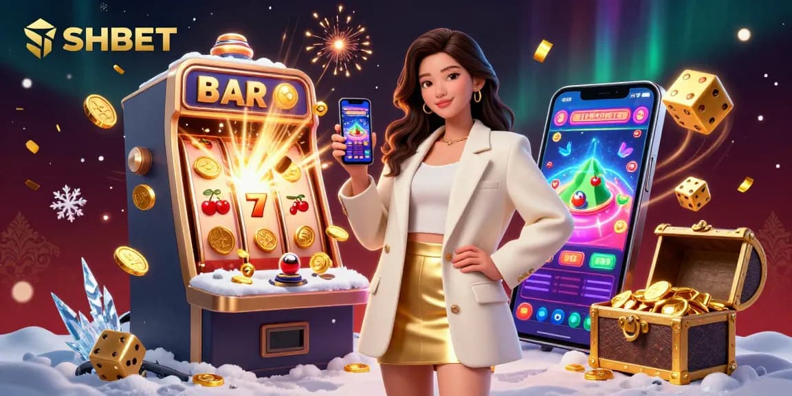 Experience SHBET with a stunning 3D illustration showcasing sports betting excitement and casino thrills.