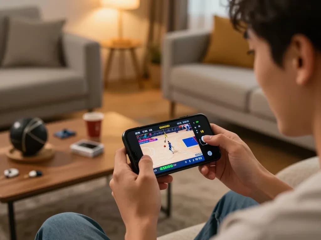 Person placing bets on alo8 sports app during an exciting game.