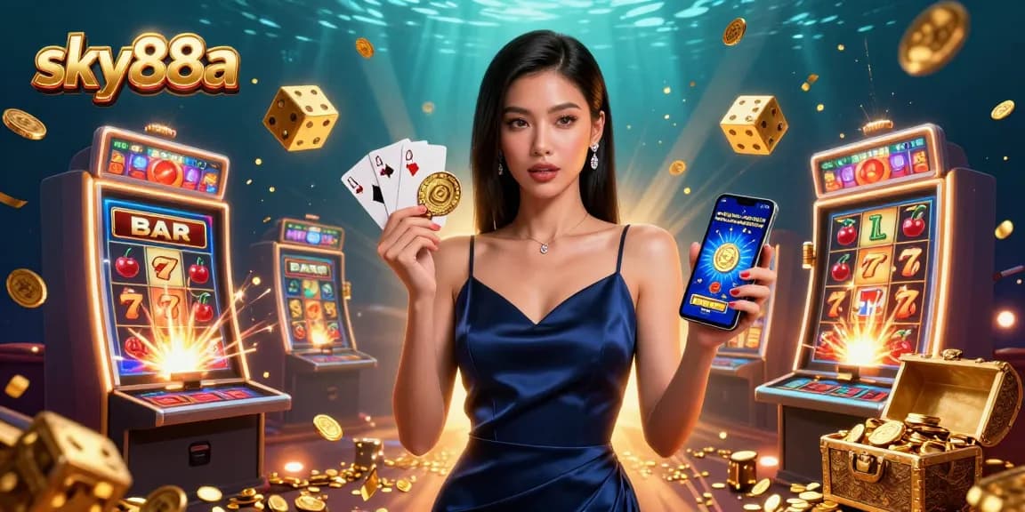 Experience excitement at sky88a's online casino with vibrant slots, roulette, and winning moments.