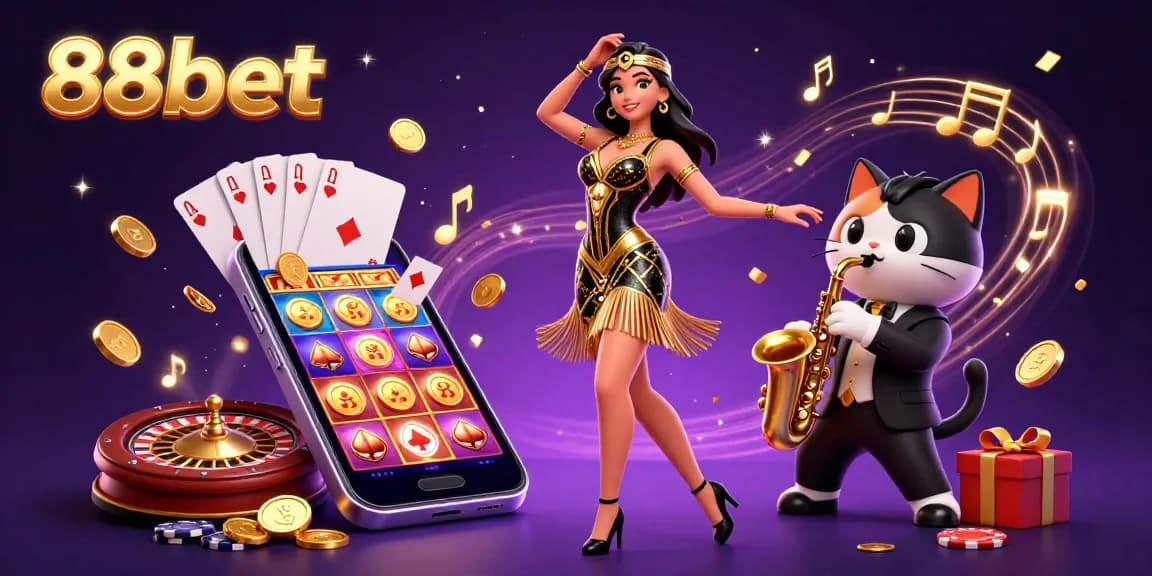 Engage with thrilling casino action at 88bet featuring exciting gameplay, vibrant characters, and dynamic casino elements.
