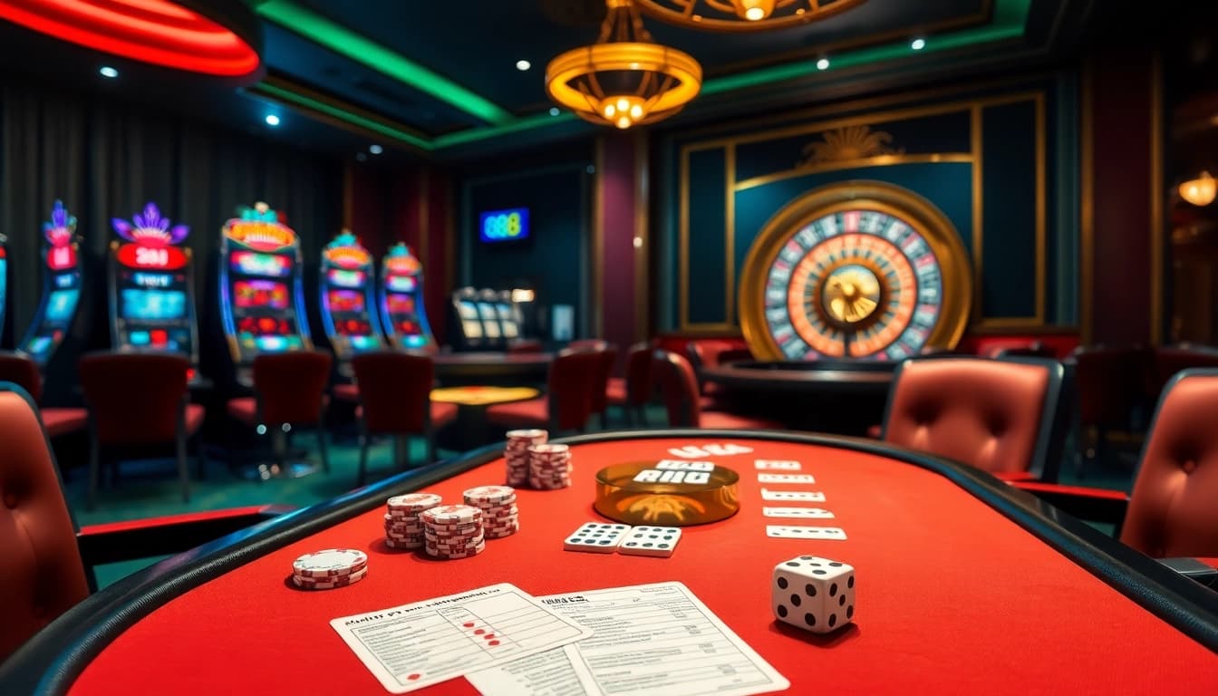 Experience the excitement of 888new.com with high-stakes poker at a luxury casino.