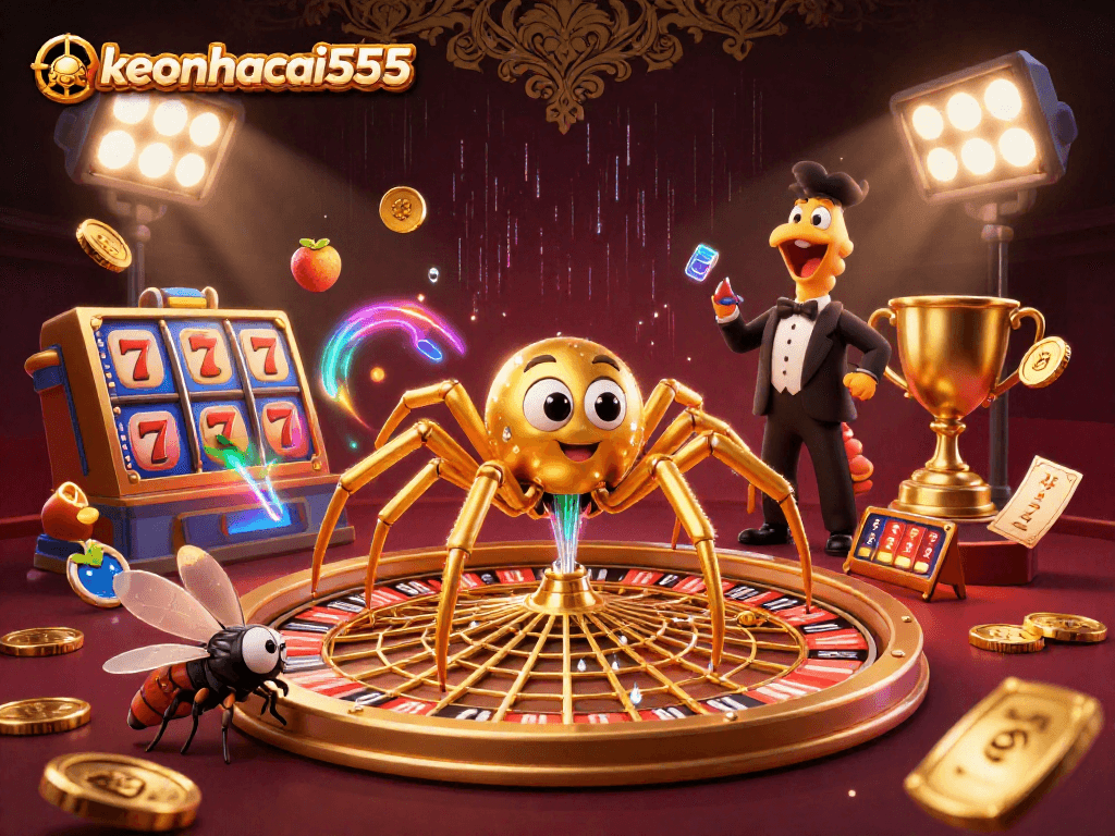 Engage in thrilling bets with keonhacai555 inspired by a vibrant 3D casino scene