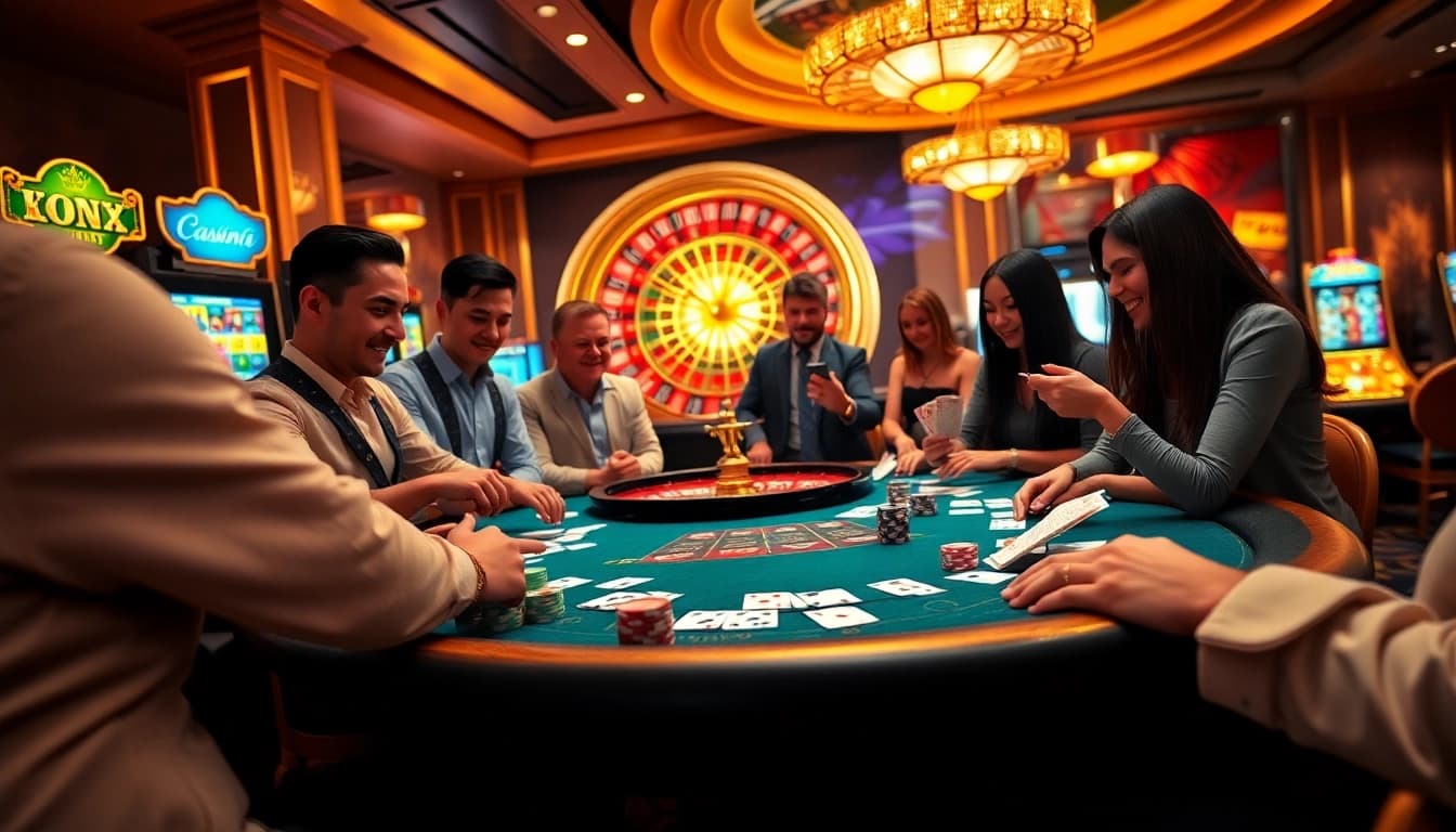 Nohu uy tín casino players engaging in an exciting high-stakes poker game.
