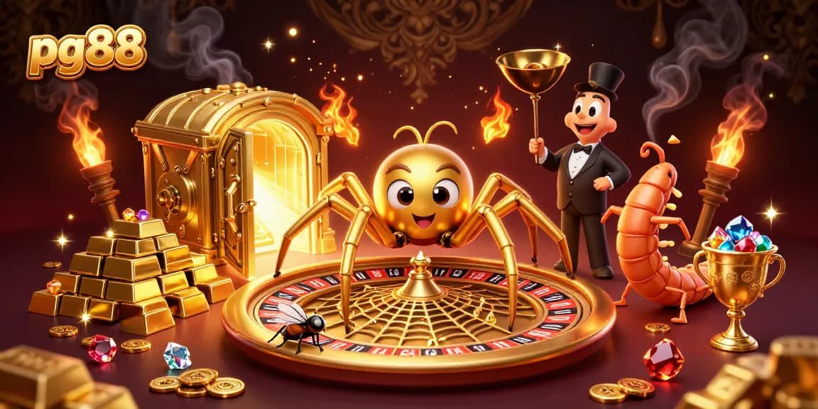 Place your bets at pg88 with a fly as gamblers spin the roulette web.