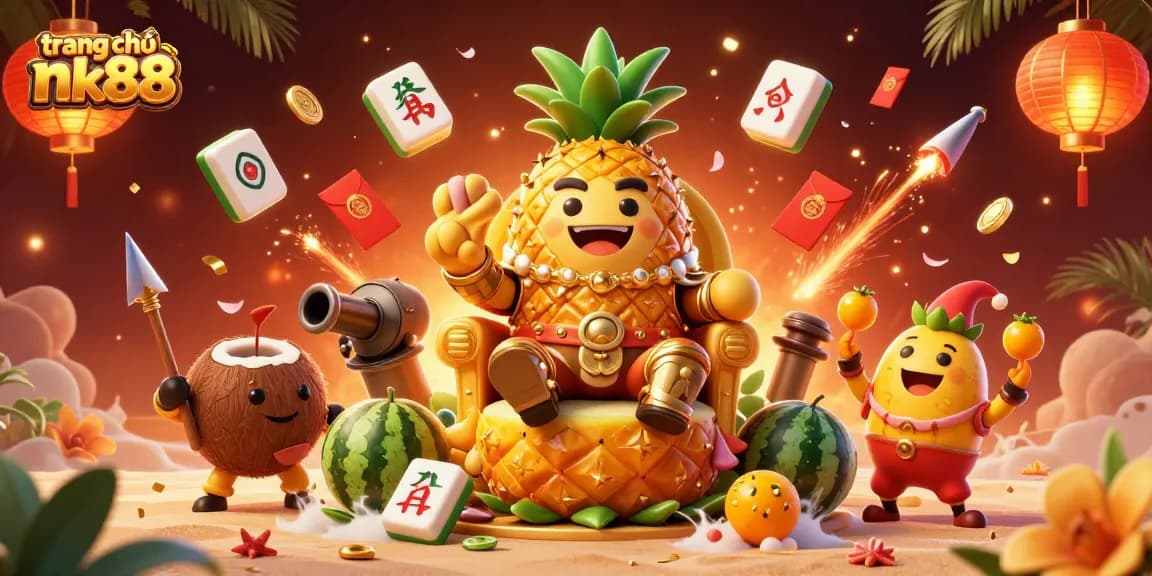Engage in thrilling adventures at trang chủ nk88, featuring a vibrant 3D casino scene with dynamic gaming elements and characters.