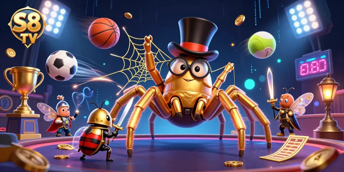 Engage with thrilling sports betting on S8 TV while witnessing a vibrant casino scene.