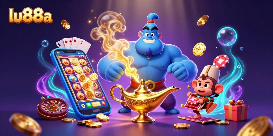 Spin to win with lu88a's enchanting genie and golden gaming treasures!