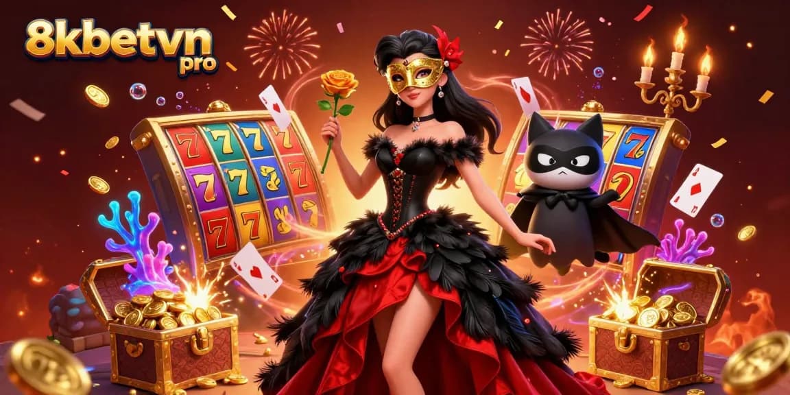 Experience jackpot thrills at 8kbetvn pro with dynamic slot reels and vibrant casino elements