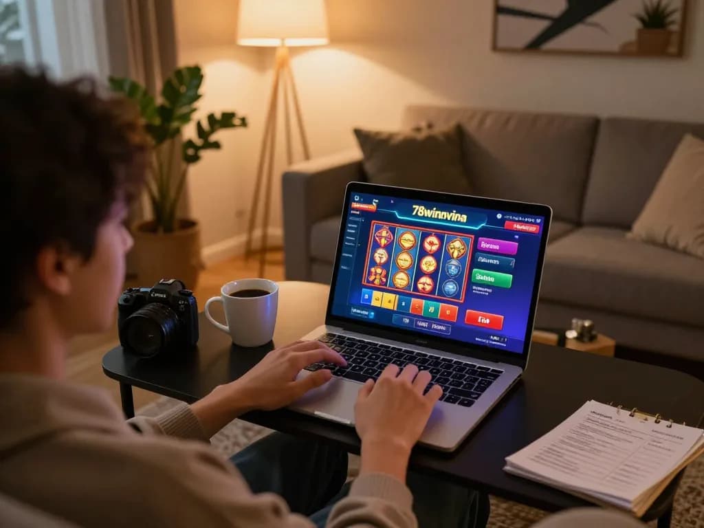 Play online games on 78winvina while enjoying a cozy home atmosphere with strategic notes.