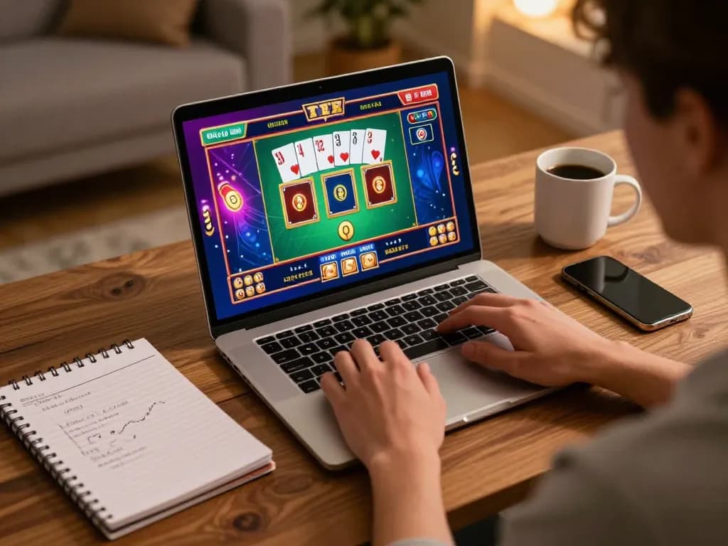 Engaging in online gaming at home, link vào vmax for strategic winning.