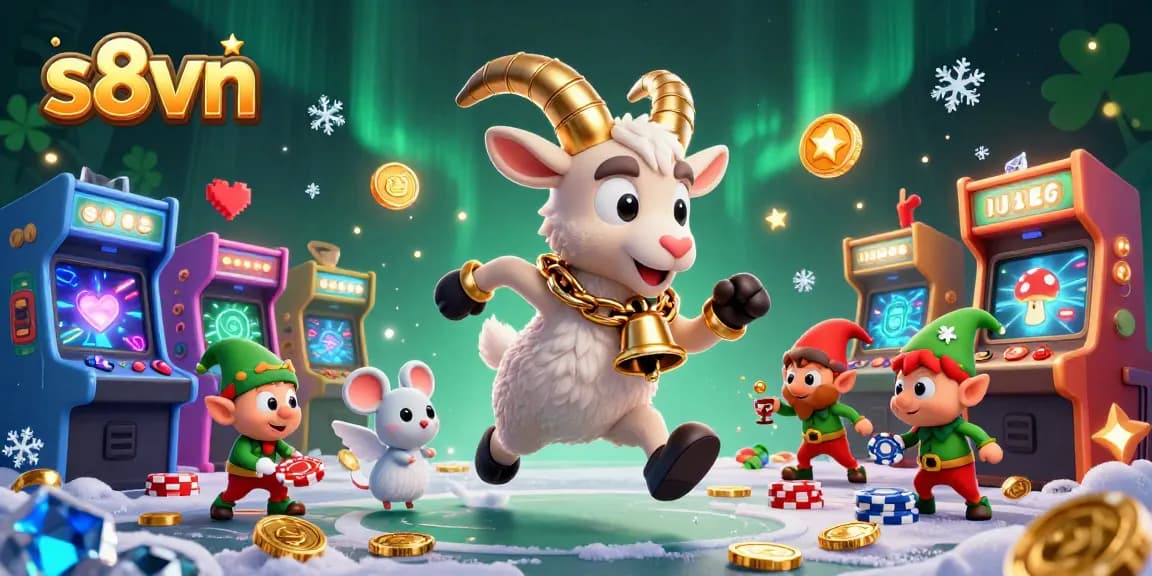 Play thrilling games at s8vn with festive characters and colorful action-packed casino elements.