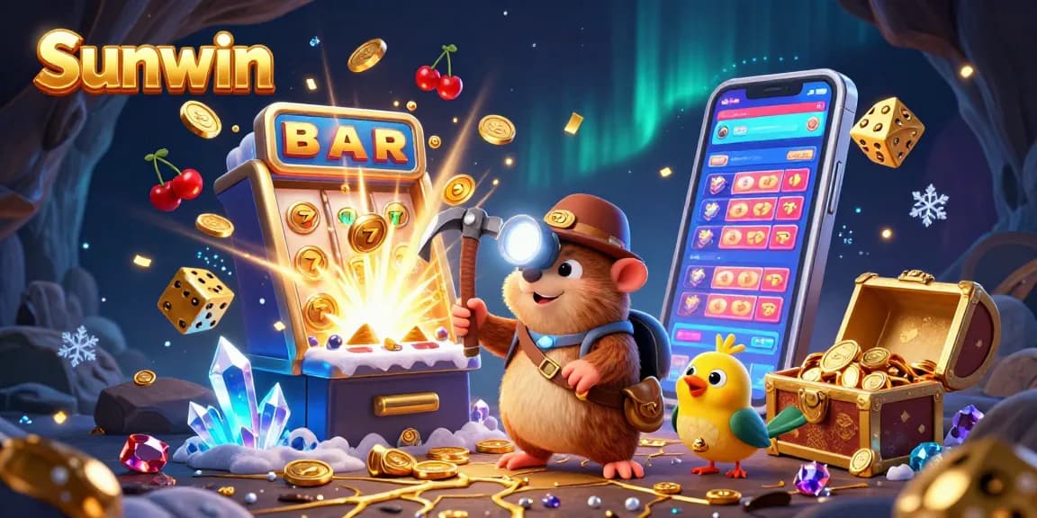 Spin the reels and uncover treasures in the colorful Sunwin gaming adventure!