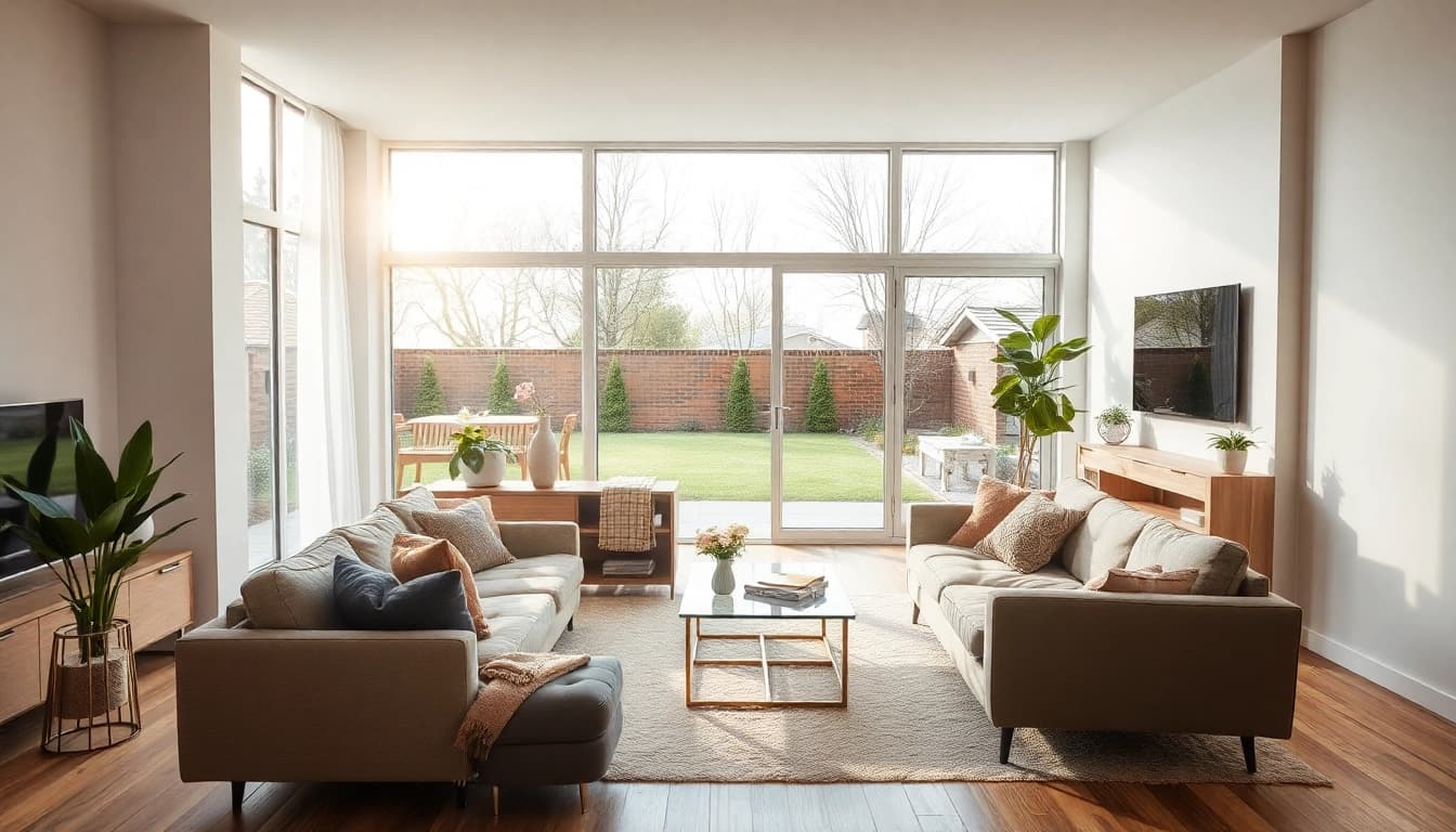 Entdecken Sie die Traumwohnung im neuen Hauskauf mit modernen und stilvollen Möbeln.