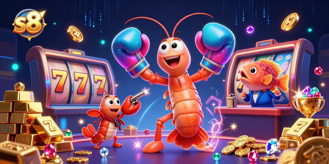 Experience thrilling gameplay with the S8 casino featuring vibrant characters and dynamic slot elements.