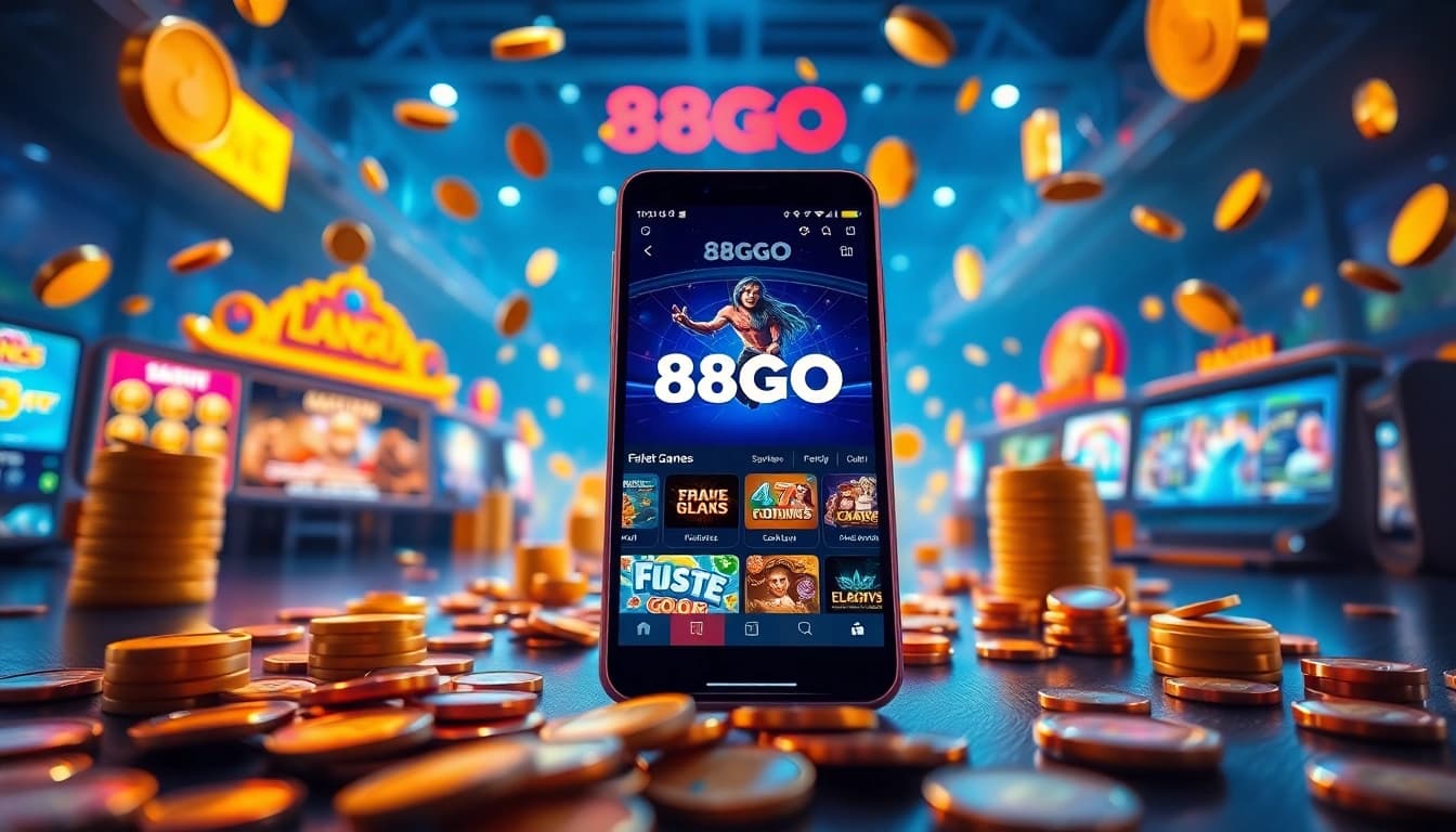 Engage with the dynamic interface of 88GO, showcasing exciting online gaming opportunities.
