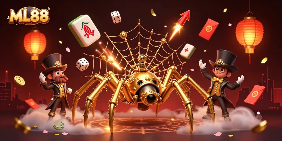 ML88 brings excitement as the golden spider and Victorian fly engage in a rich casino-themed world.