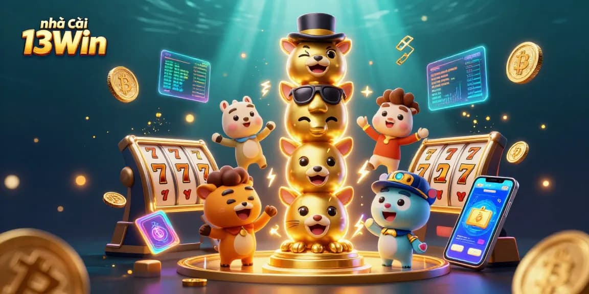 Experience the thrill of gaming at nhà cái 13Win with vivid scenes and vibrant casino elements.