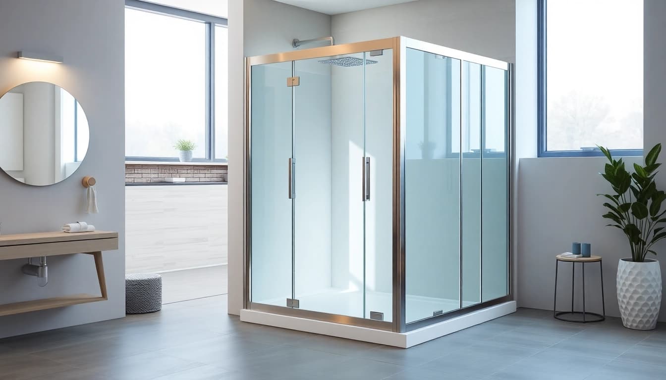 Duschkabine 90x90 in einem modernen Badezimmer mit stilvollem Design.