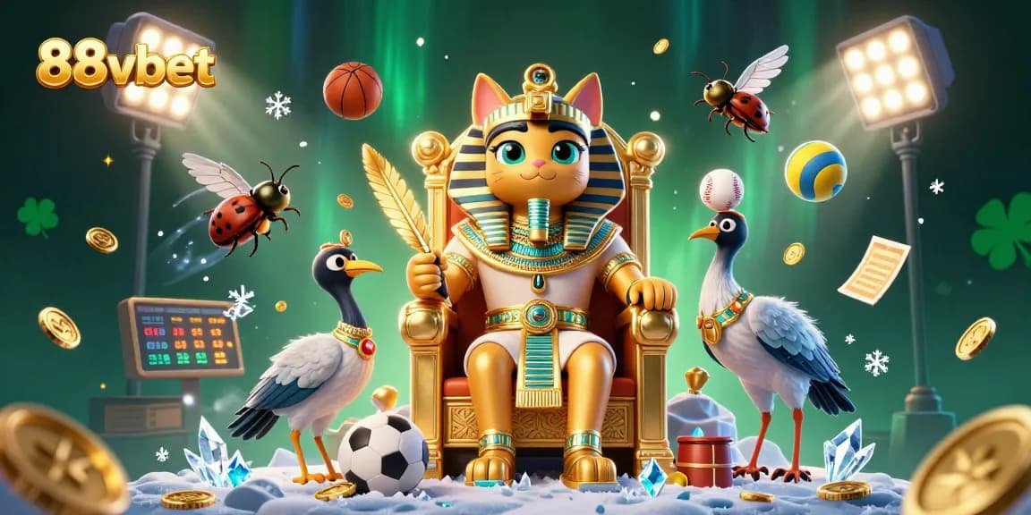 Experience thrilling action with 88vbet's vibrant illustration showcasing sports betting elements.