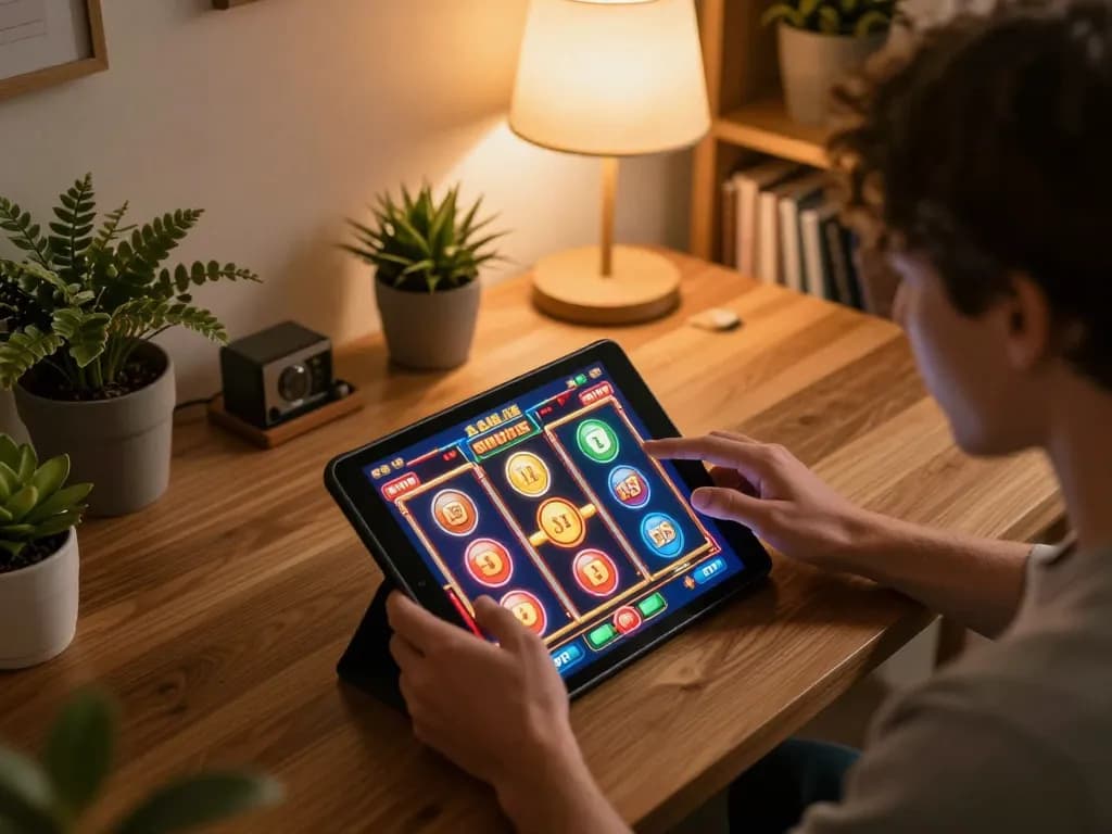 Play exciting slots at lc88 my on a cozy tablet setup with vibrant graphics and thrilling wins.