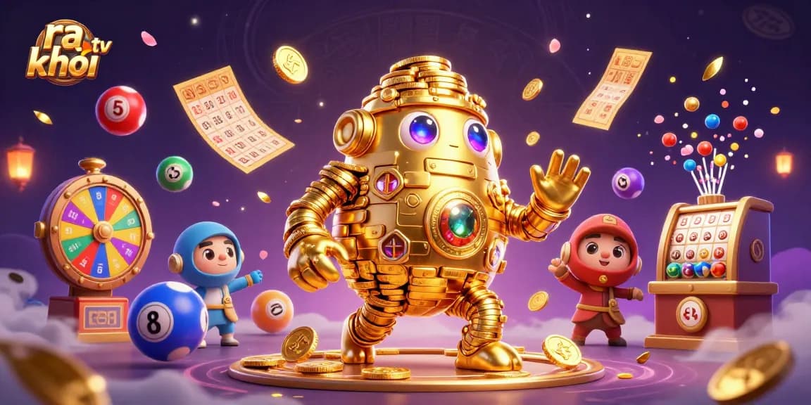Engage with ra khơi tv for vibrant lottery action, featuring golden coins and exciting game elements.