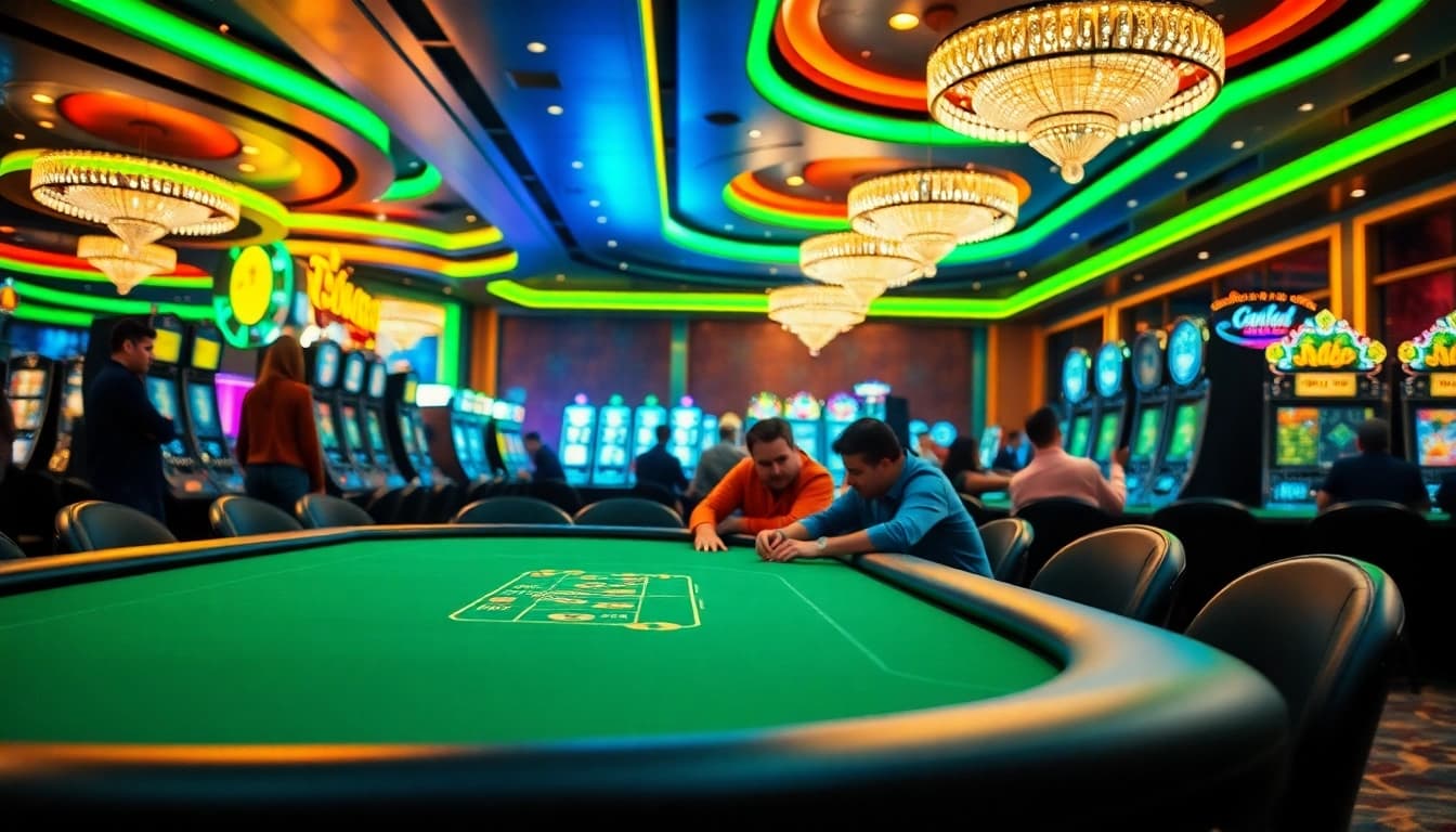 WestAce Spieler genießen das glamouröse Casino-Erlebnis am Poker-Tisch.