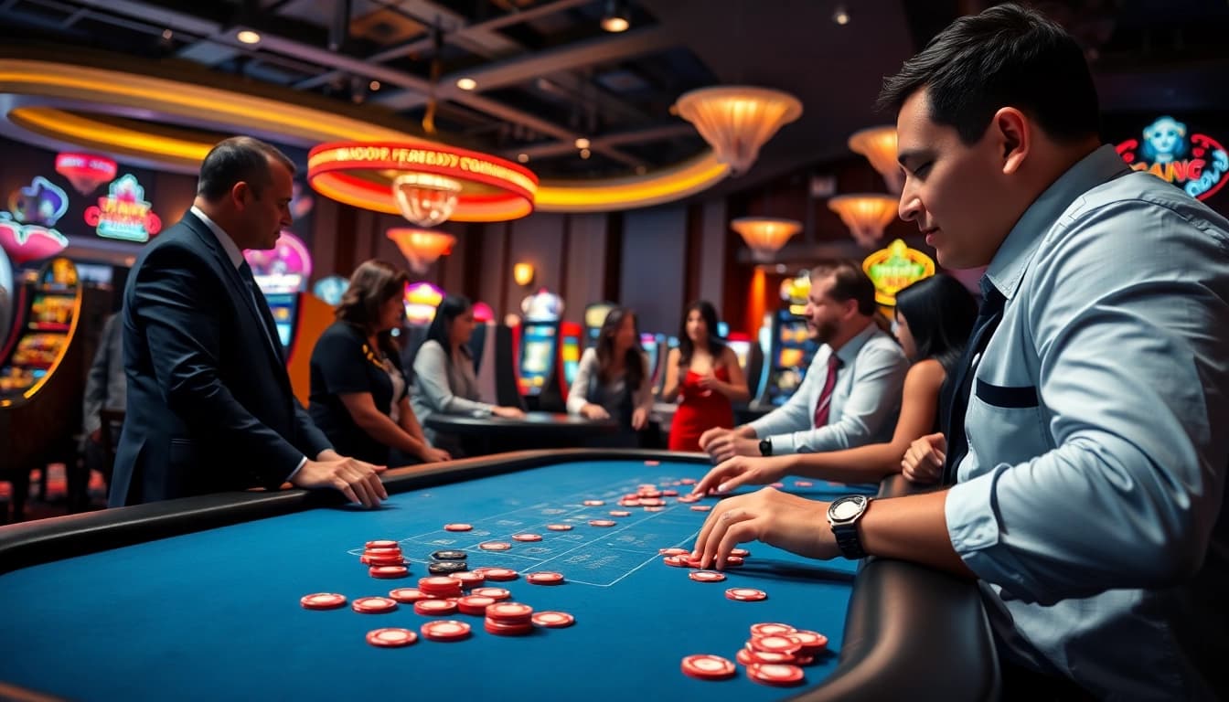 Erleben Sie den Nervenkitzel des WestAce Casino mit spannenden Spielen und energetischer Atmosphäre.