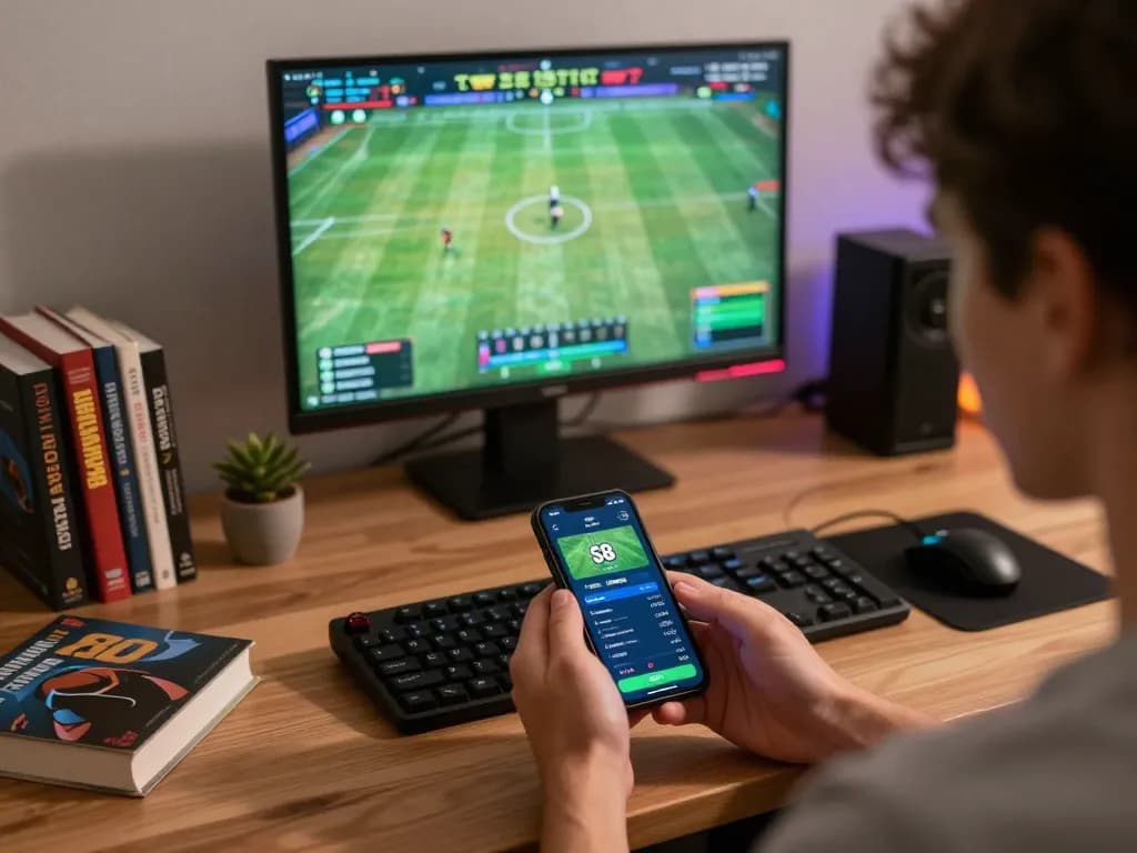 S8 mobile gaming action showcasing exciting betting options on a sleek smartphone.