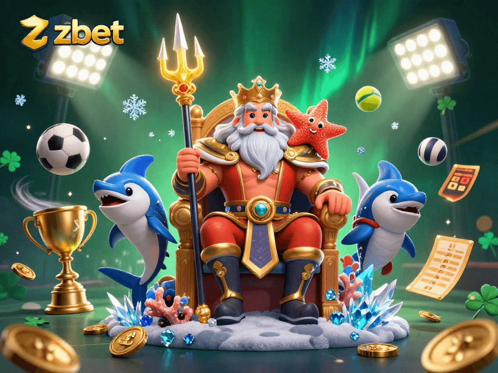 Experience thrilling gaming action with ZBET in this dynamic gambling illustration.