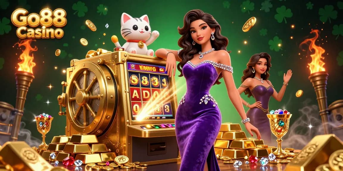 Experience the excitement of Go88 Casino with vibrant slot machines and a lively atmosphere.