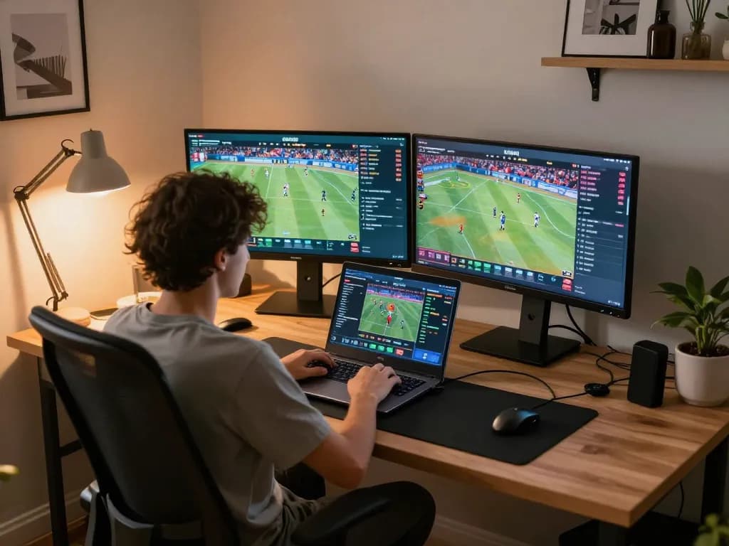 Engaging online betting scene at https://vmax88vip.com/ with live sports and user actively placing bets.
