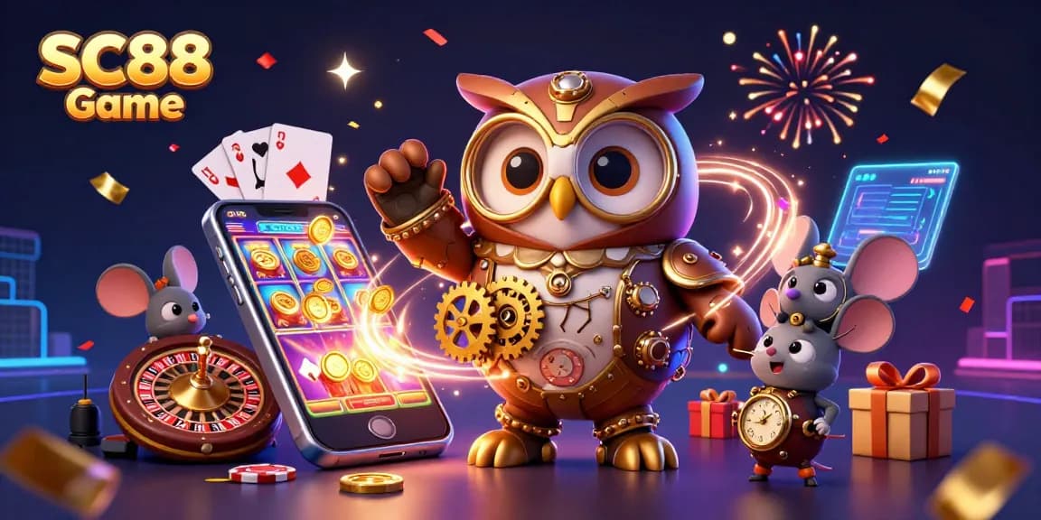 Engage with SC88 Game by exploring vibrant casino scenes featuring dynamic characters and exciting game elements.