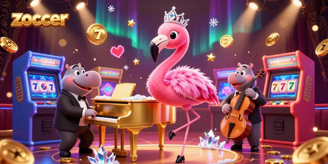 Experience the excitement of zoccer with glamorous casino characters and vibrant gaming elements.
