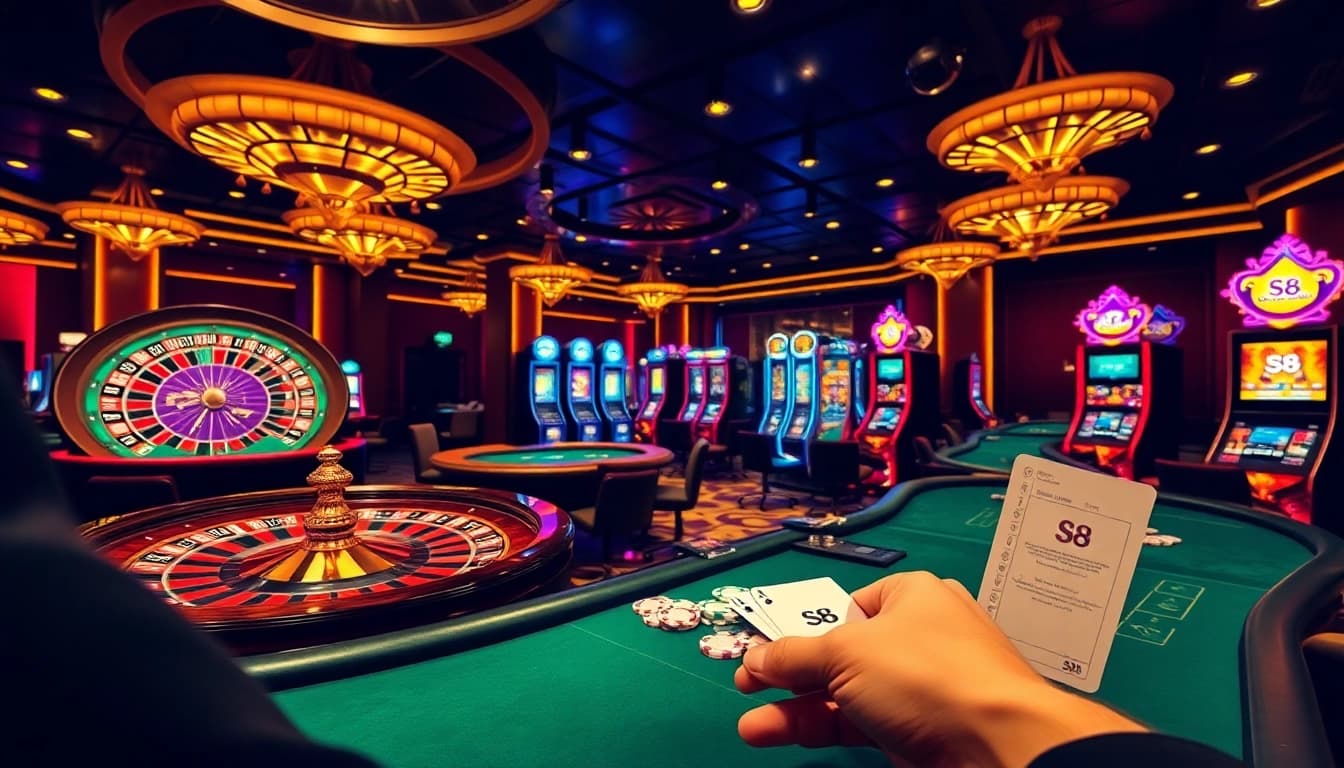 Experience the thrill at s8 com with vibrant casino tables and exciting gaming action.
