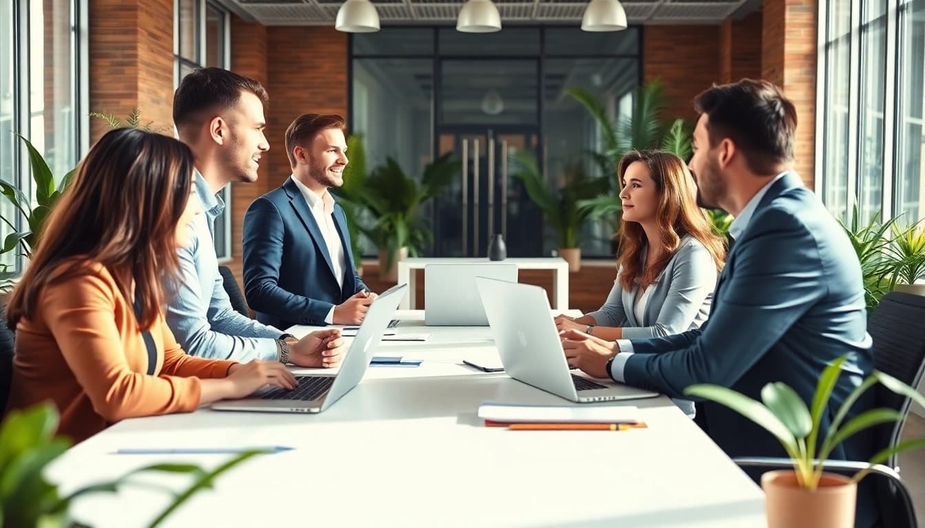 Headhunter Schweiz berät Kandidaten in einem modernen Büro mit natürlichem Licht.