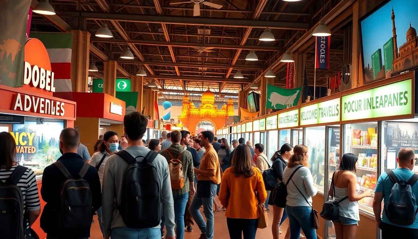 Reisende erleben den dynamischen Reise-Marktplatz mit lokalen Anbietern