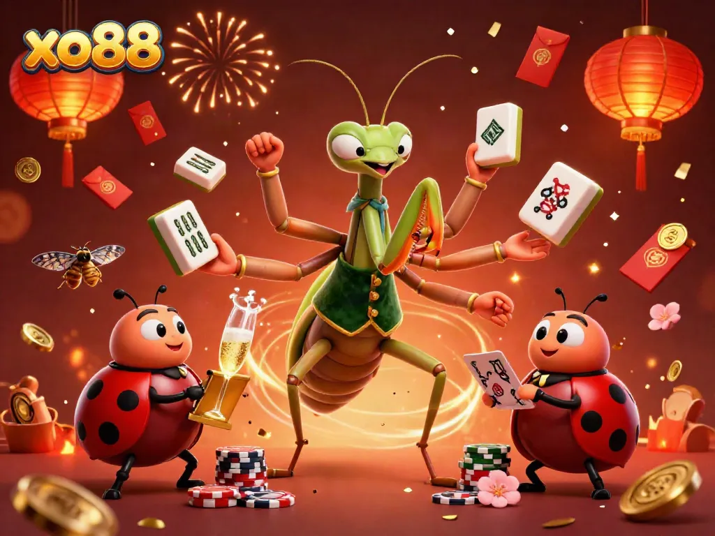 Experience the vibrant gaming world of xo88 with dynamic casino elements and a jubilant atmosphere.