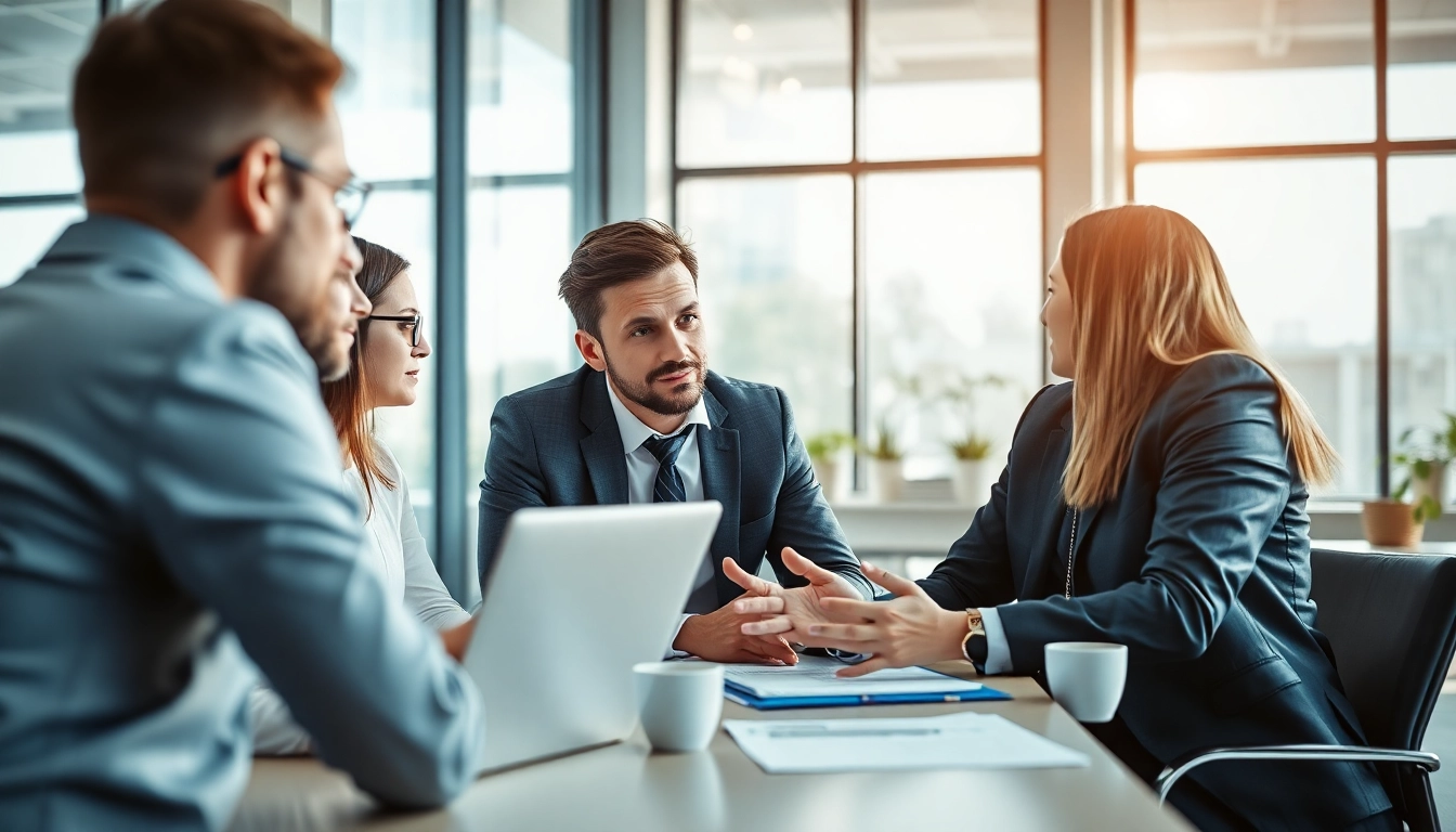 Headhunter Ingenieure beraten erfolgreich ihre Kunden in einem modernen Büro.