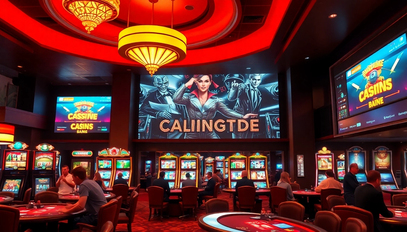 Erleben Sie aufregende Spiele im casino online schweiz - Spieler genießen eine lebhafte Casino-Atmosphäre.
