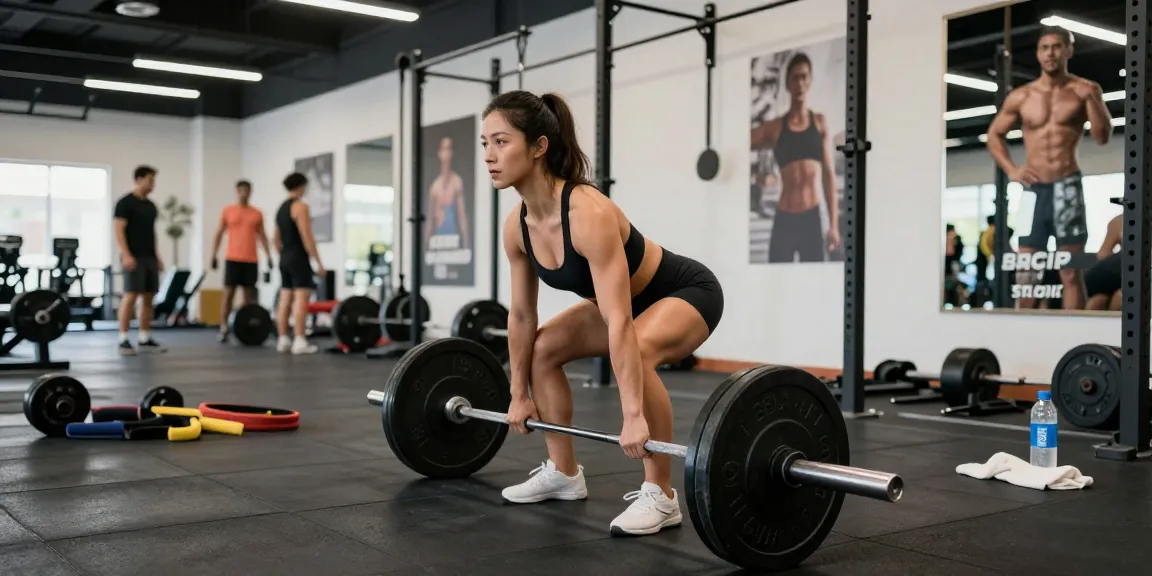 Anabolika Shop - Athletic woman lifting weights in a gym, showcasing strength training benefits associated with using anabolic steroids.