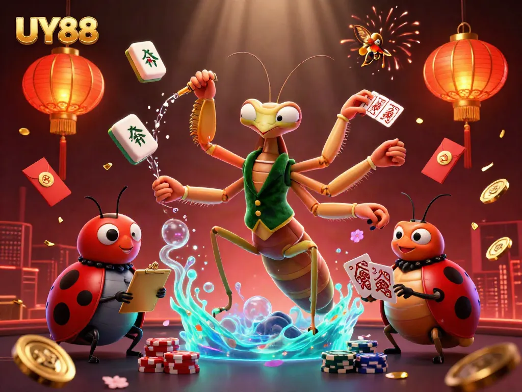 Experience thrilling games at UY88 casino with dynamic characters and festive elements.
