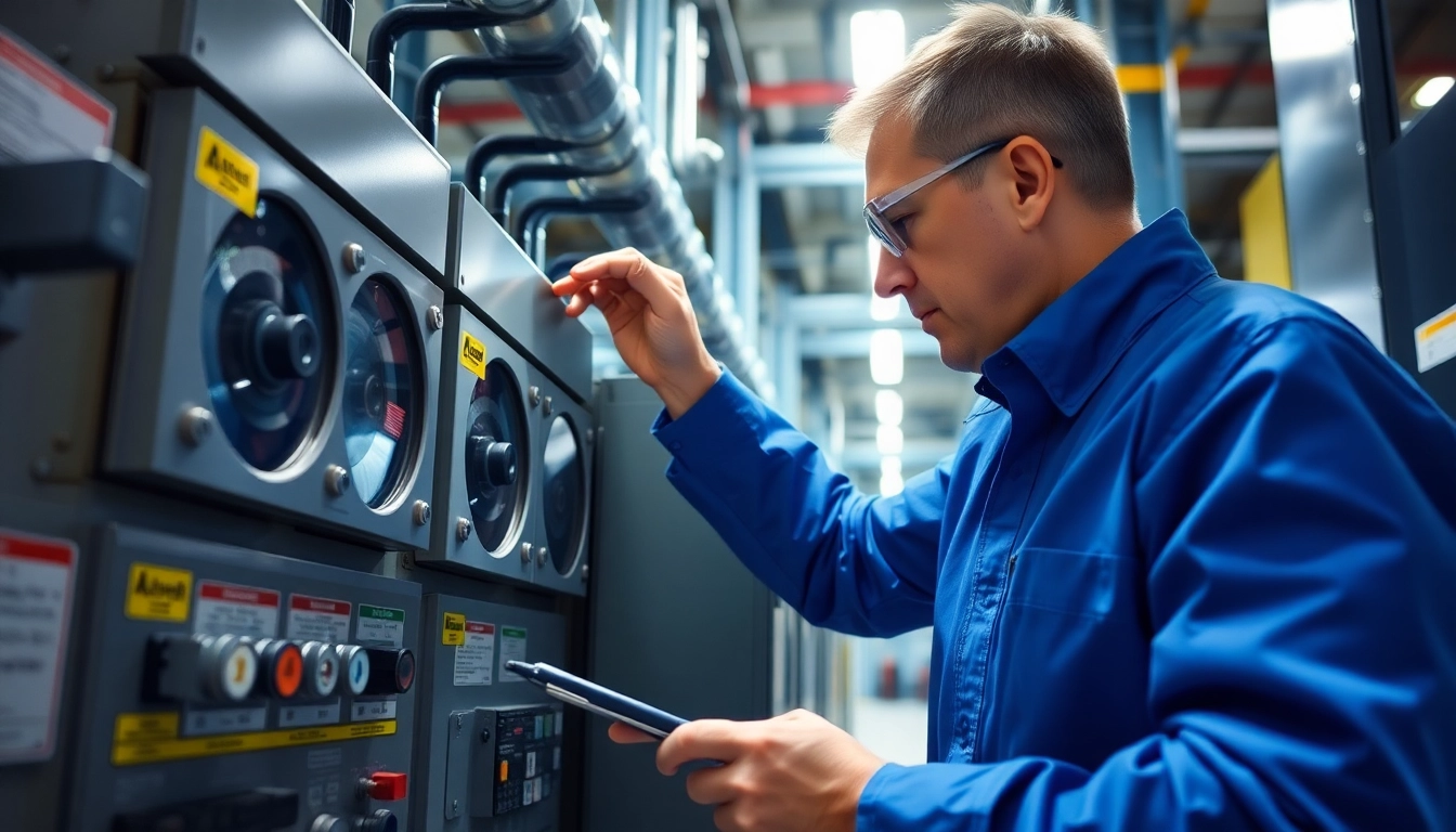 Technician performing a DGUV V3 Prüfung on electrical devices ensuring workplace safety.