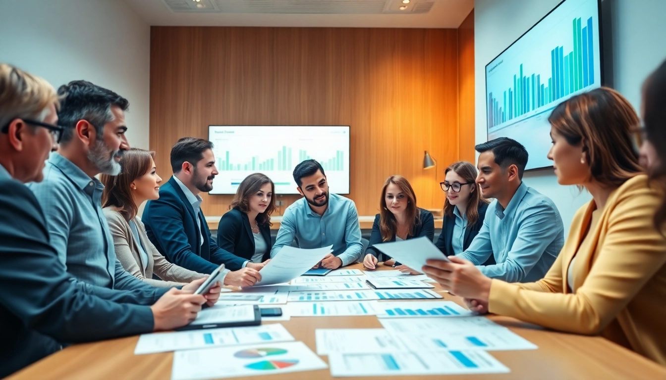 Tarifvergleich in einer professionellen Umgebung mit Teamdiskussionen und Dokumentenanalysen.