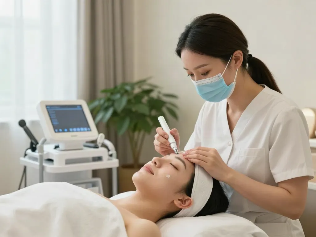 Augenringe wegbekommen mit der CCeye-Behandlung in einer ruhigen Wellness-Klinik.