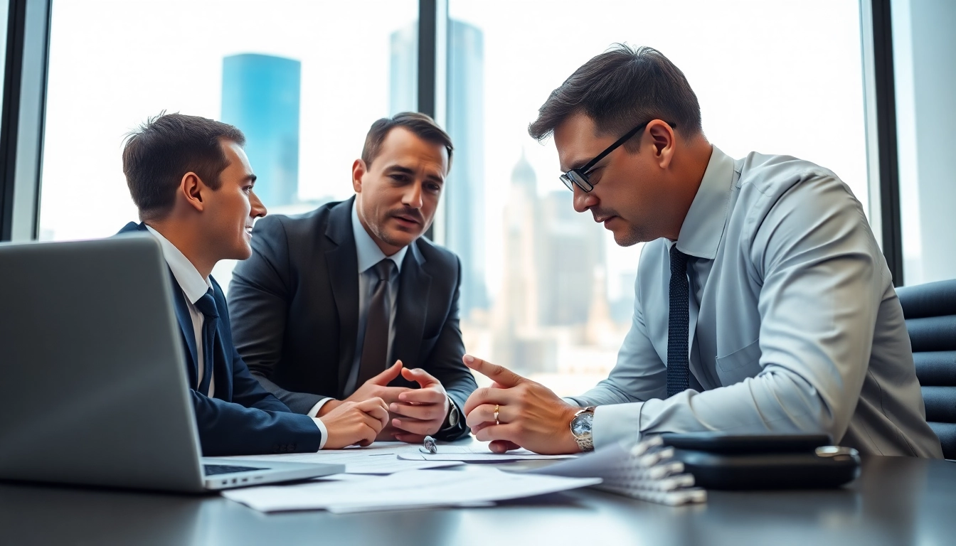 Headhunter Schweiz berät Kandidaten in einem modernen Büro.
