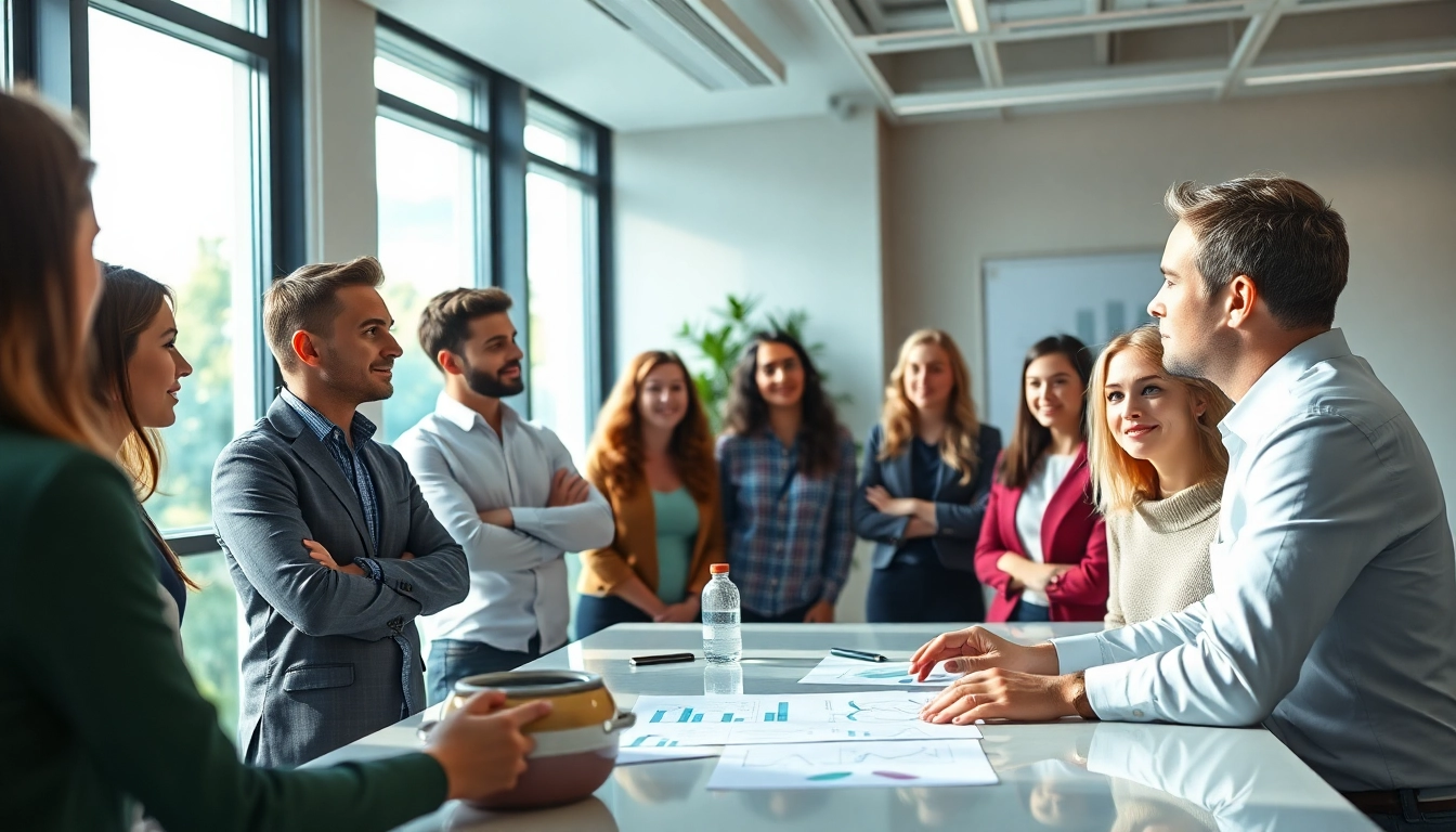 Strategien zum Vermögen aufbauen in einem modernen Büro mit einem Finanzberater.