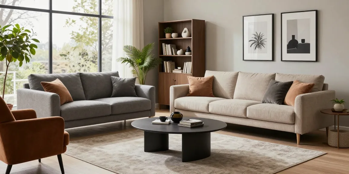 Modernes Wohnzimmer mit eleganten Möbeln für Möbel mit Lieferung kaufen.